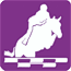 Logo discipline équitation Concours de saut d'obstacle ou CSO